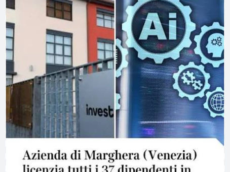 articolo di giornale di licenziamento a causa della AI