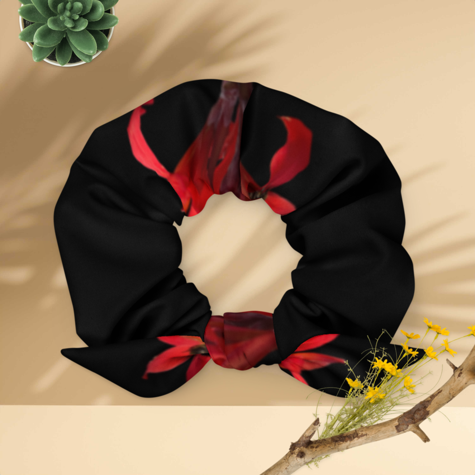 Scarlet Flame Scrunchie
