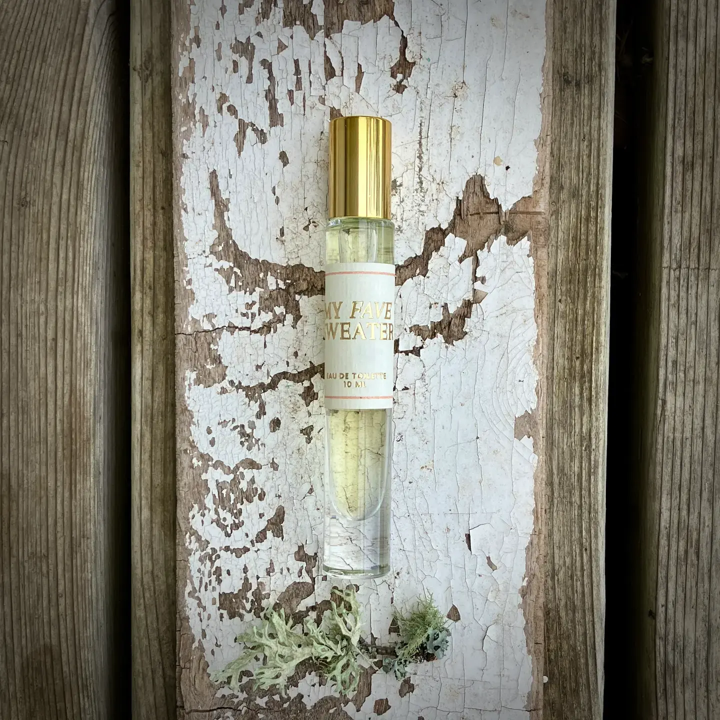 My Fave Sweater Roll On displayed on Driftwood background