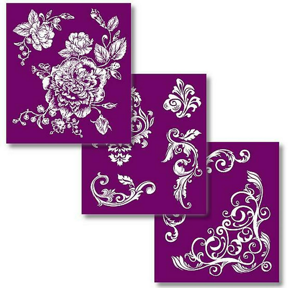 Floral Silkscreen Stencil