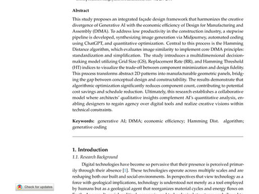 [SCIE] AI-Driven Methods in Façade Design