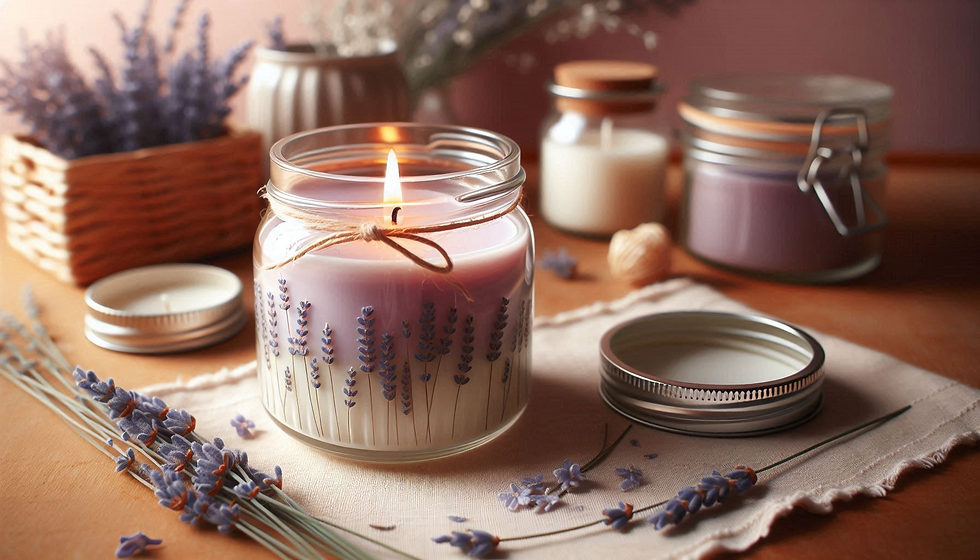 Homemade jar candle