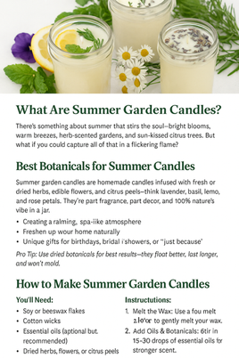 🌿 Summer Garden Candles: Bring the Outdoors In