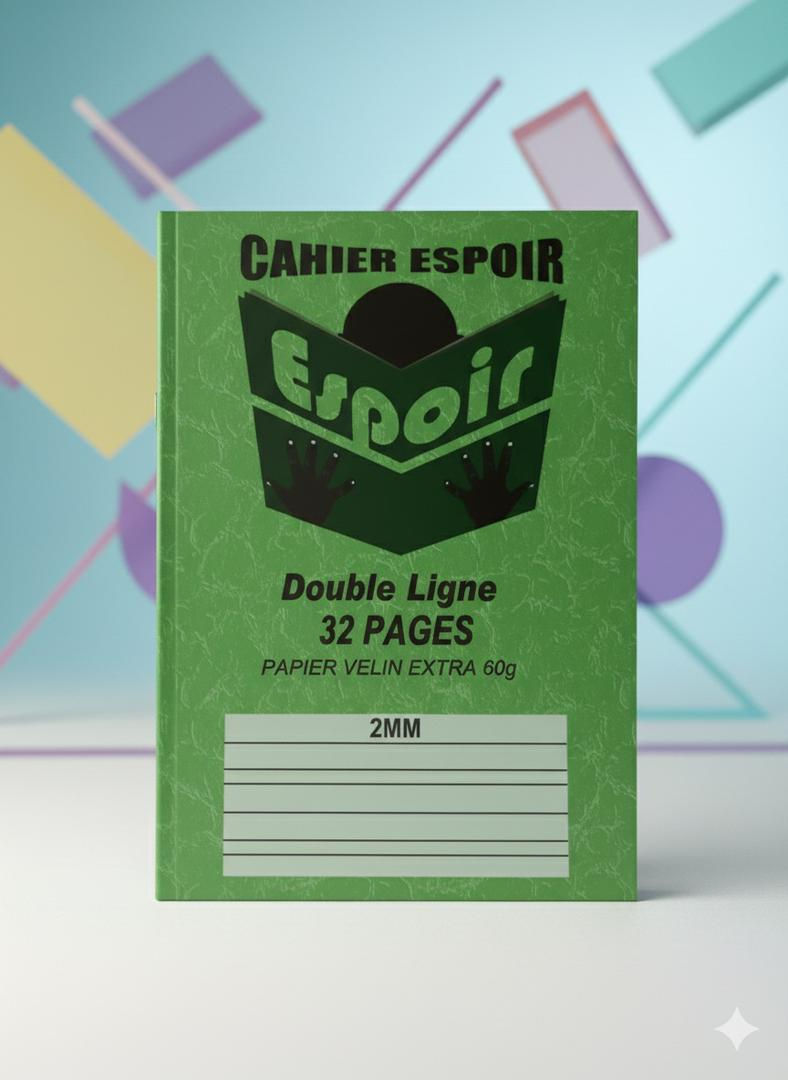 Miniature : Cahier espoir double ligne PVC 