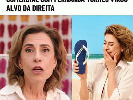 Comercial da Havaianas com Fernanda Torres vira alvo da Direita