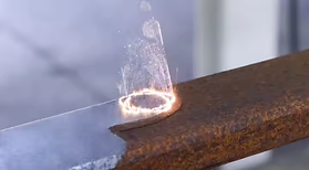 Shows how clean laser cleaning is