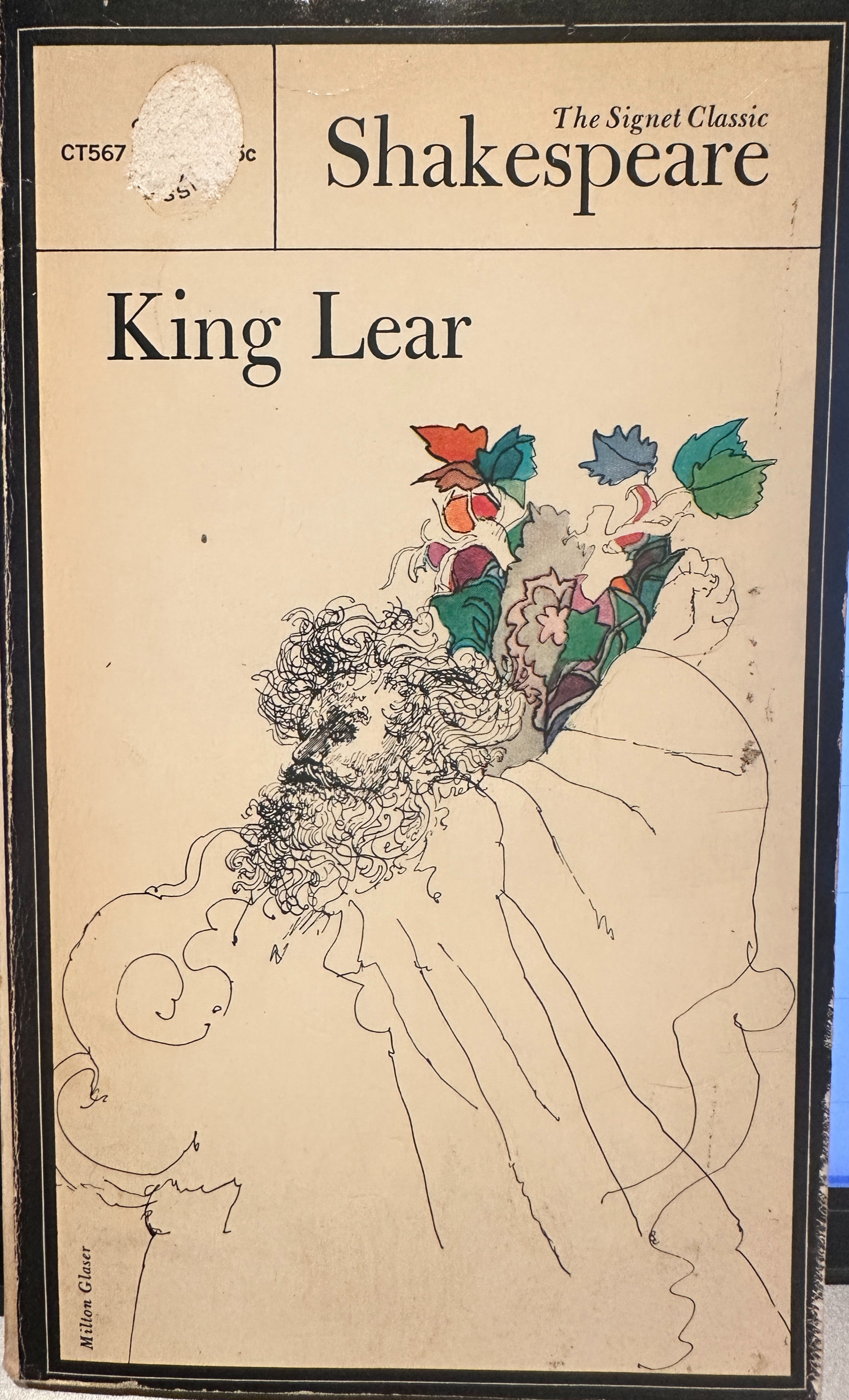 King Lear: Signet Classic Shakespeare, Milton Glaser Cover, 1963 Paperback