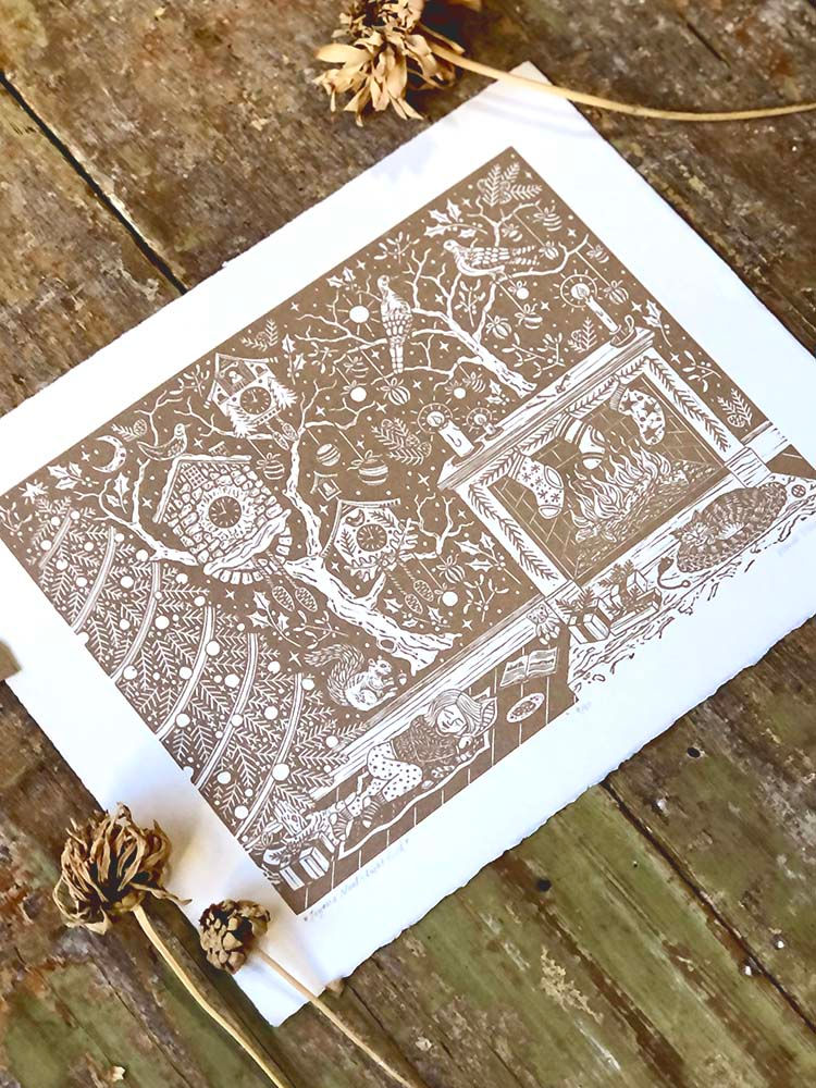 Thumbnail: Joyeux Noel 1 color - print
