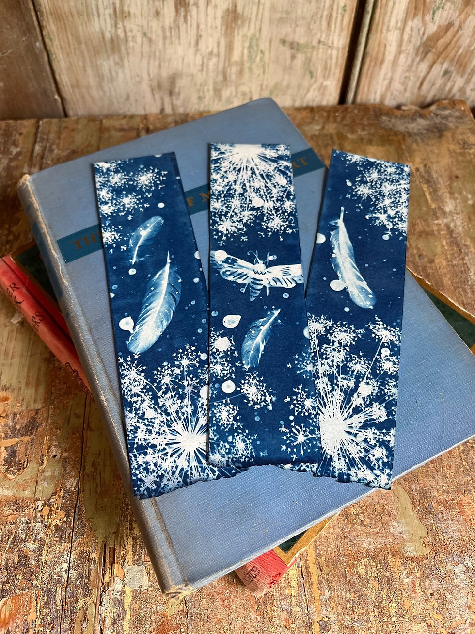 Thumbnail: Cyanotype Bookmarks 6