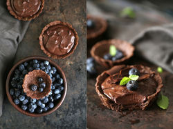 Wholegrain Eggless Chocolate Blueberry Tart 3