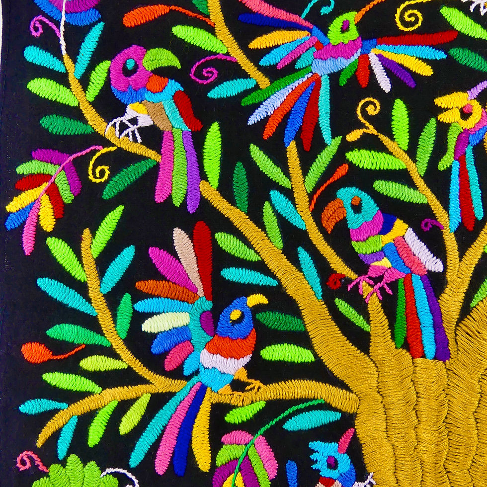 Thumbnail: TREE OF LIFE Otomi Embroidered Wall Hanging