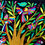 Thumbnail: TREE OF LIFE Otomi Embroidered Wall Hanging