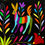 Thumbnail: Embroidered Placemat Sized Otomi Textile, DEER