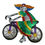 Thumbnail: CATRINA ON BICYCLE Day of the Dead Ornament Mexican Punched Tin Wholesale