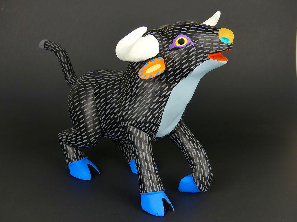 Thumbnail: BULL Oaxacan Wood Carving Alebrije Armando Jimenez Mexican Folk Art