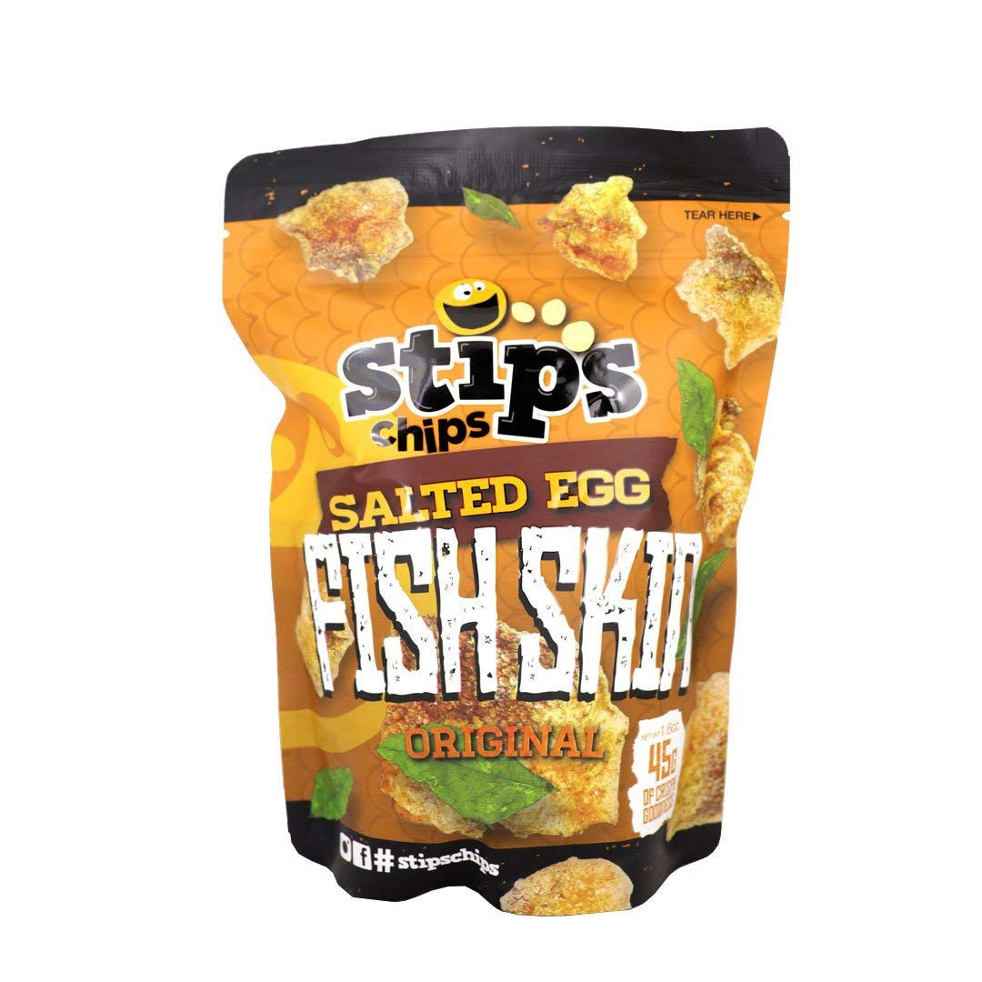 Stips Chips Salted Egg Fish Skin Original 24x45g