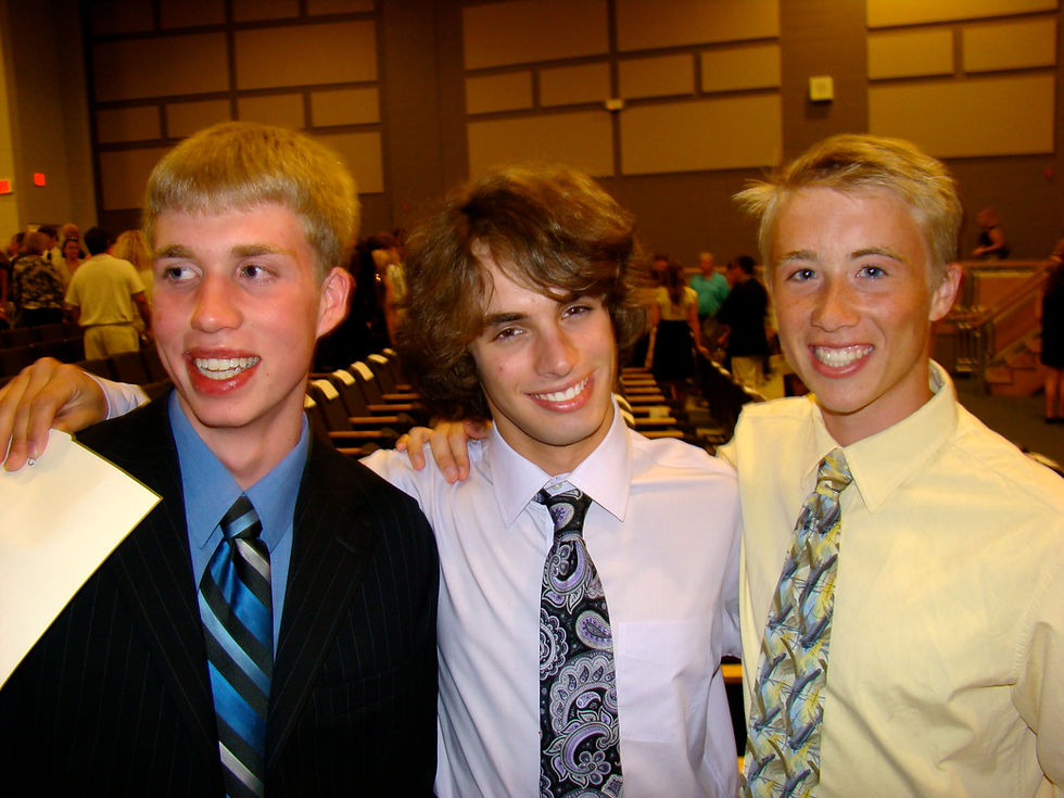 Ben, Chris, and Hans at their National Honor Society Induction