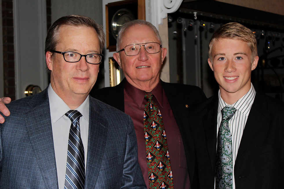 Hans with his dad and grandpa