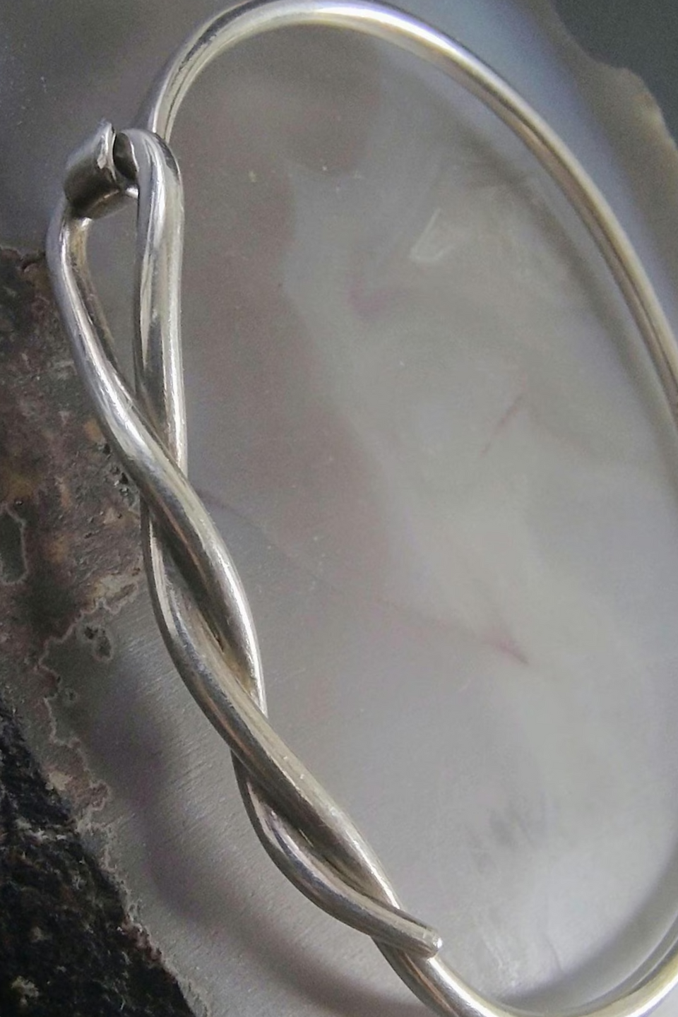 Vtg Sterling Silver Bangle Bracelet