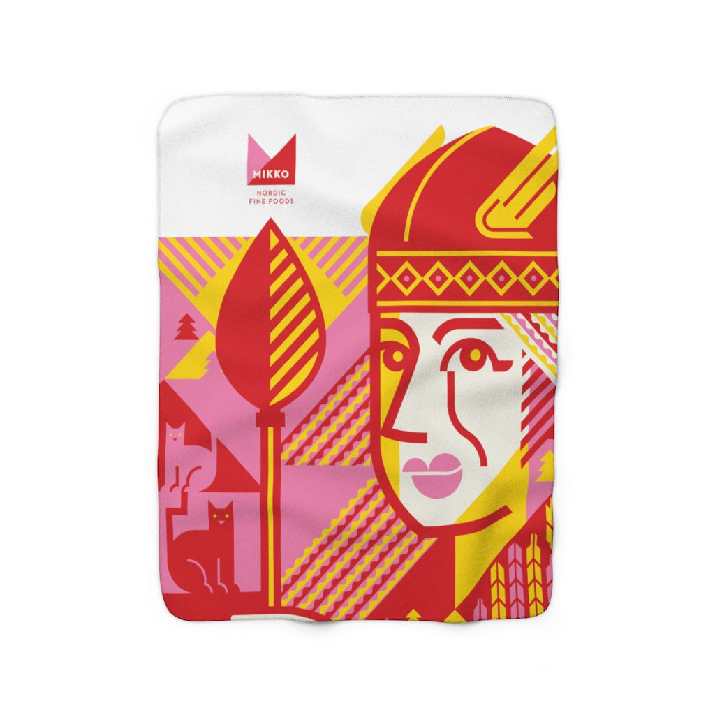 Freya, Mythical Sherpa Fleece Blanket