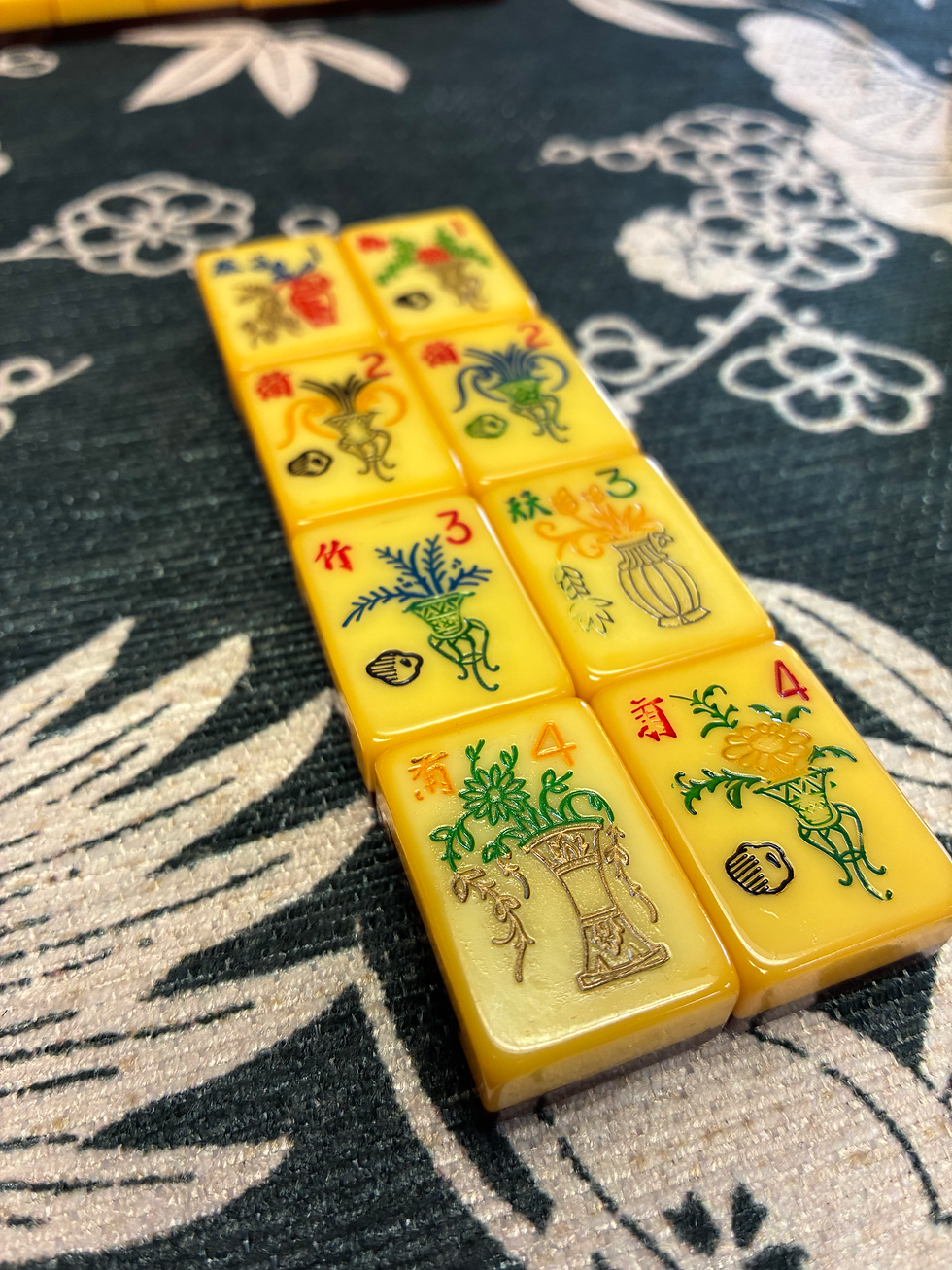 Thumbnail: Royal Games Burgundy Dovetail Catalin Mah Jongg Set