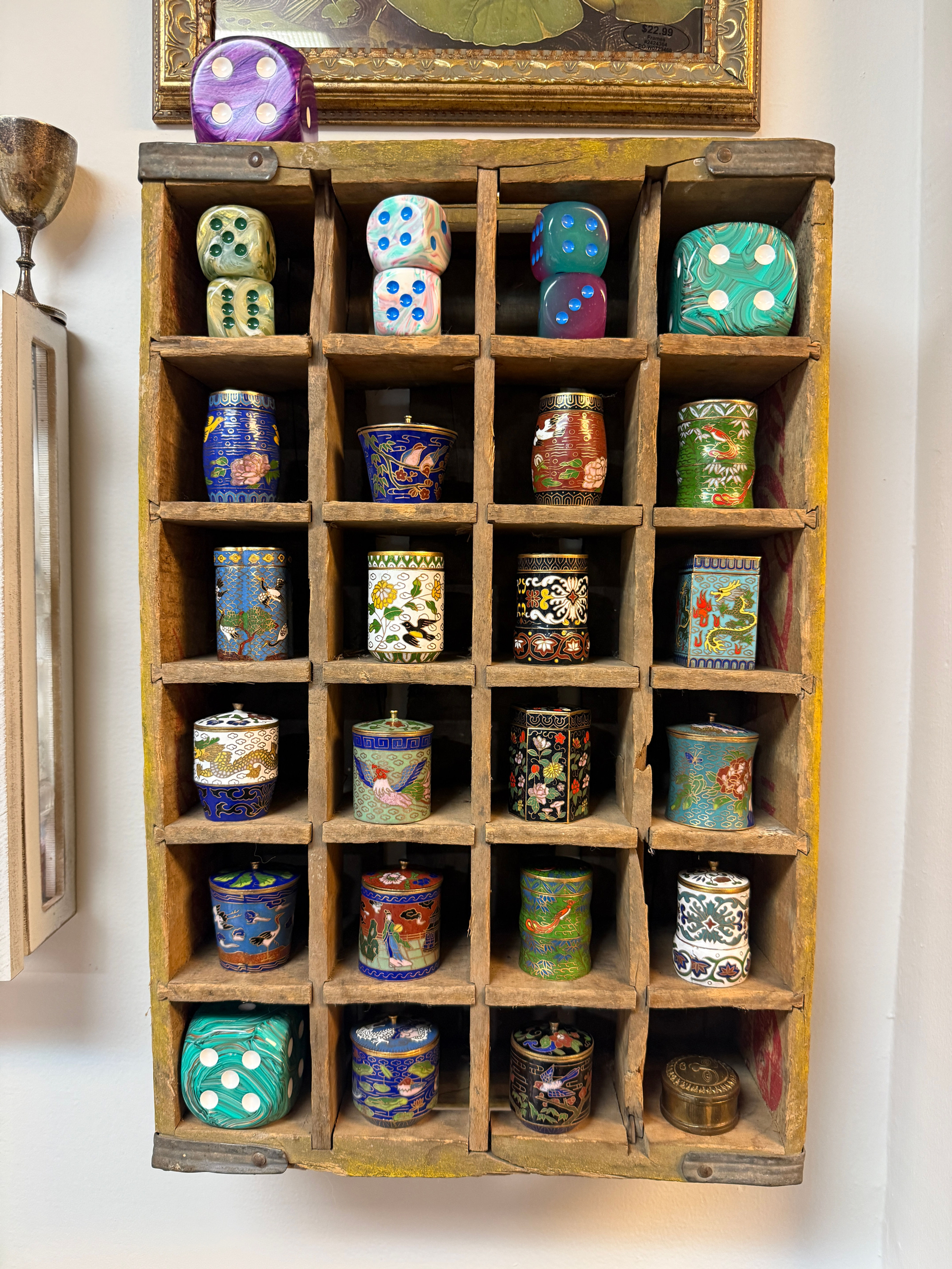 1-6 Vintage Cloisonné Boxes with Lid