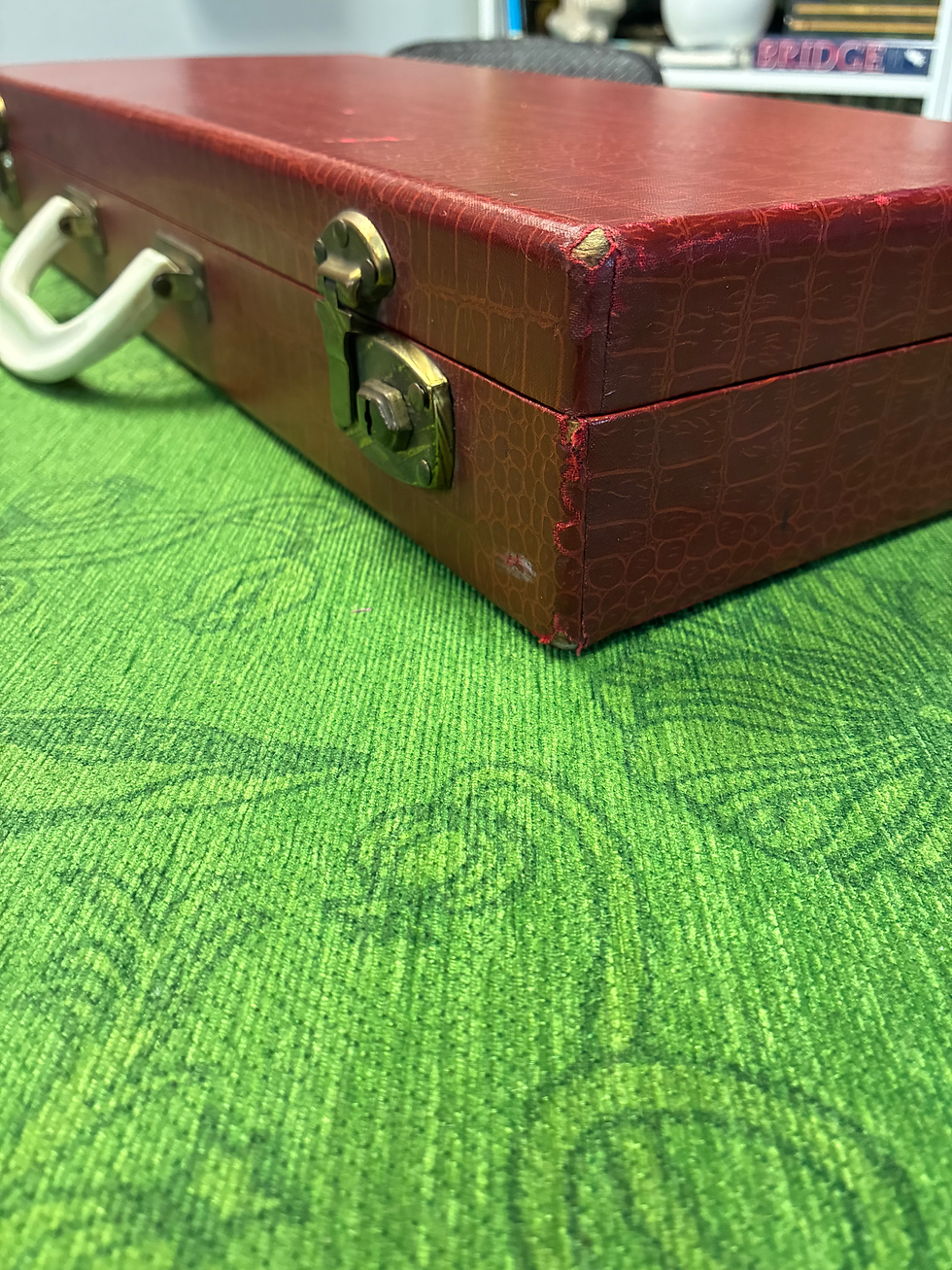 Thumbnail: Royal Depth Control American Beauty Vintage American Mah Jongg Set | White