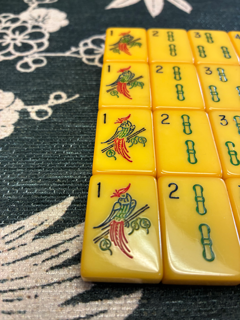 Thumbnail: Royal Games Burgundy Dovetail Catalin Mah Jongg Set