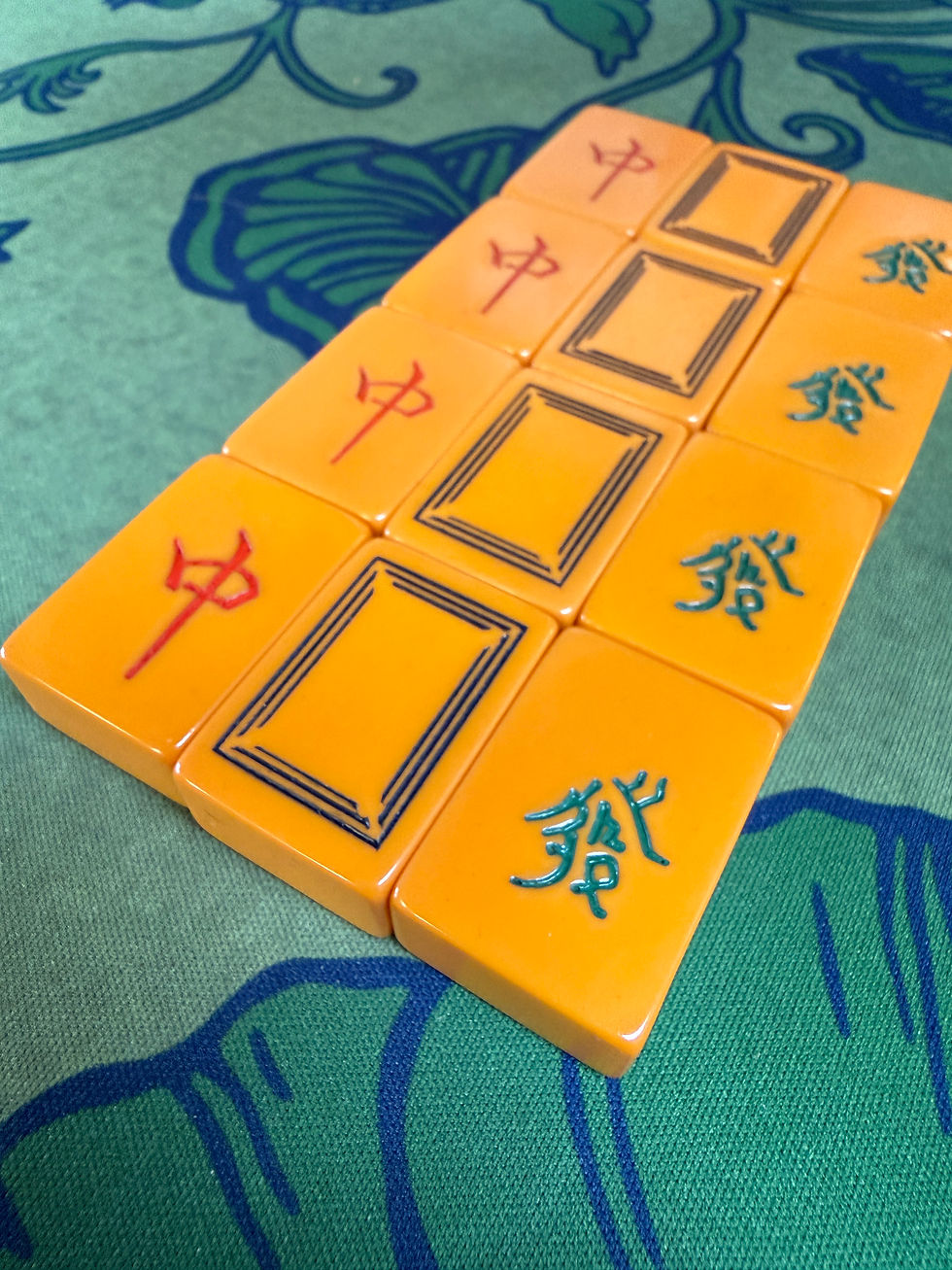 Thumbnail: Monobridge/Rottgames “Soaring Sparrow” Pumpkin Catalin Mah Jongg Set