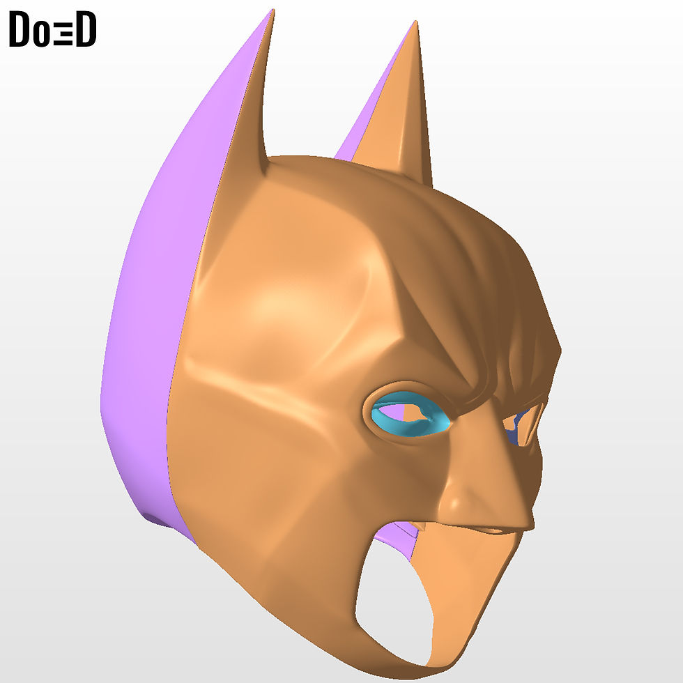 Thumbnail: Batman TDK Helmet The Dark Knight 2008 | 3D Printable Model Print File STL #H27