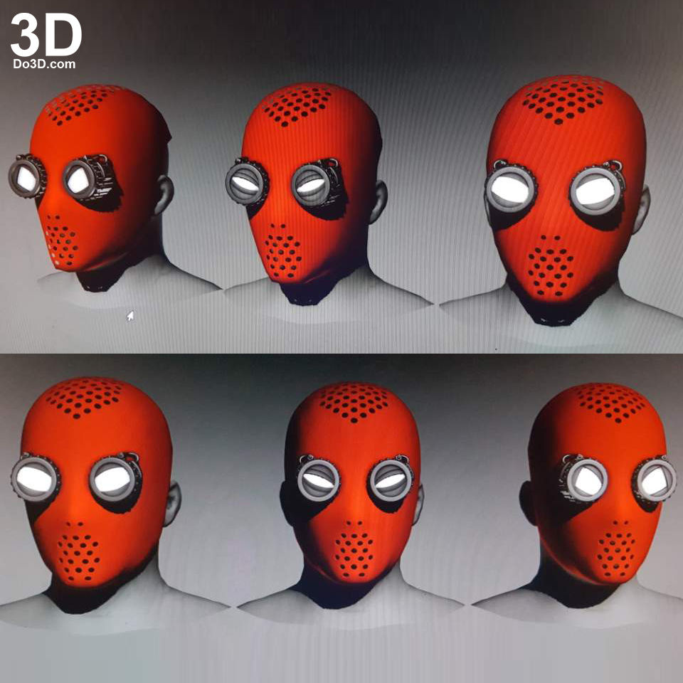 Spider-Man Homecoming Homemade Goggle + Face Shell | 3D Model Project ...