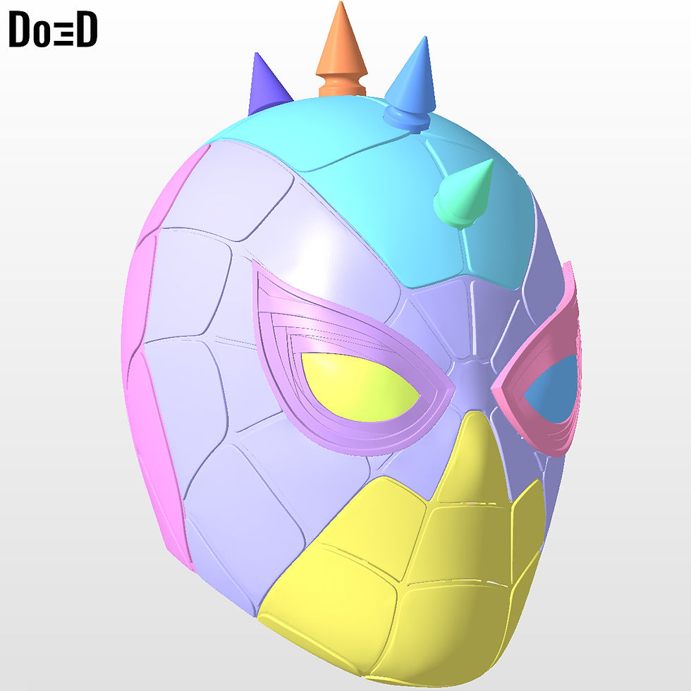 Thumbnail: Iron Spider Punk Helmet Spider-man 3D Printable Model STL #ZP35