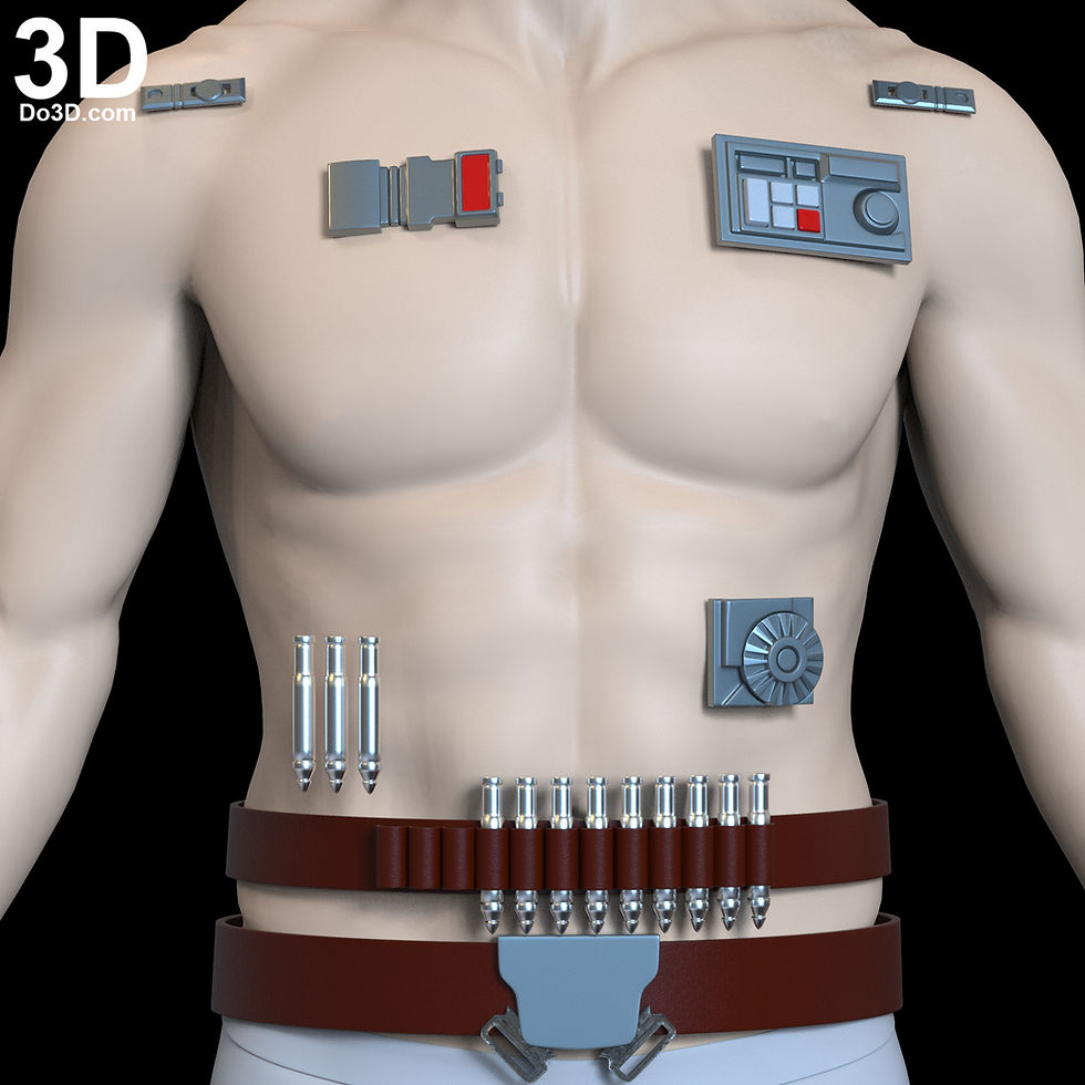 Cad Bane Body Greebles Emblem Buttons Electronics | 3D Printable Model STL #CB41