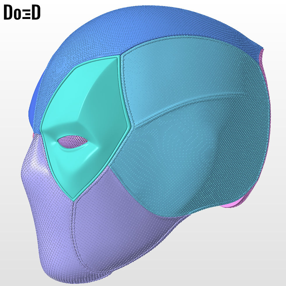 Thumbnail: Batpool 2 Helmet (Batman Deadpool) 3D Printable Model Print File STL #B902
