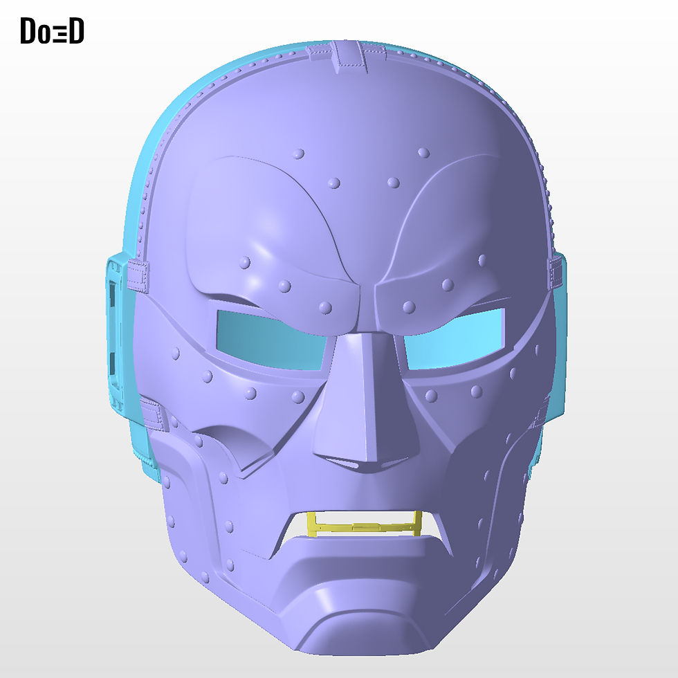 Thumbnail: Doctor Doom 2 in 1 Helmet SDCC D23 Fantastic Four Mid Credit Mask 3D Model #DD21