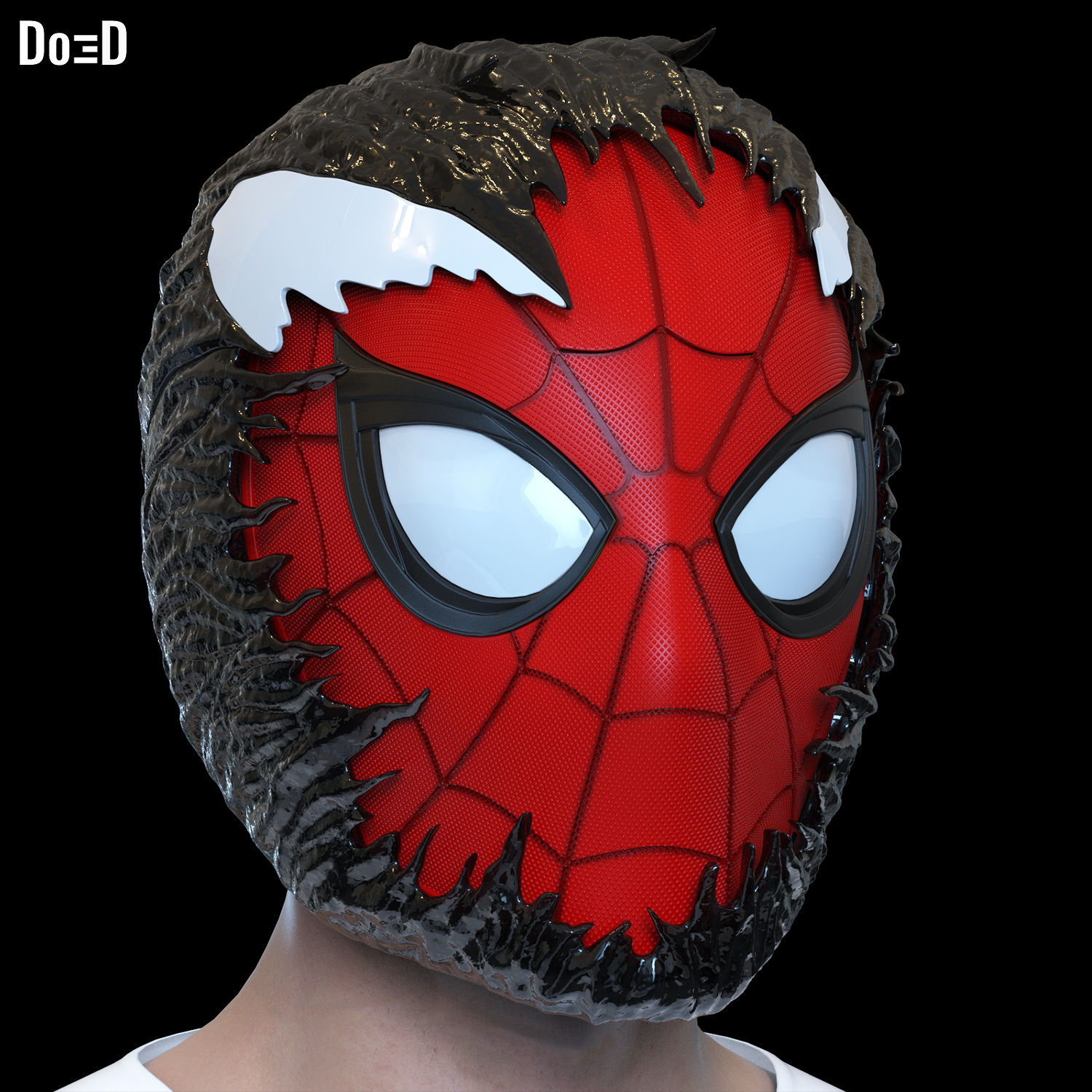 Venomized Spider-man Homecoming Helmet Venom STL 3D Printable Model STL #VSH3