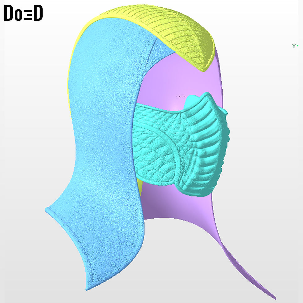 Thumbnail: Noob Saibot Mask & Hood Bi-Han Mortal Kombat Movie 2 3D Print File #NSB73