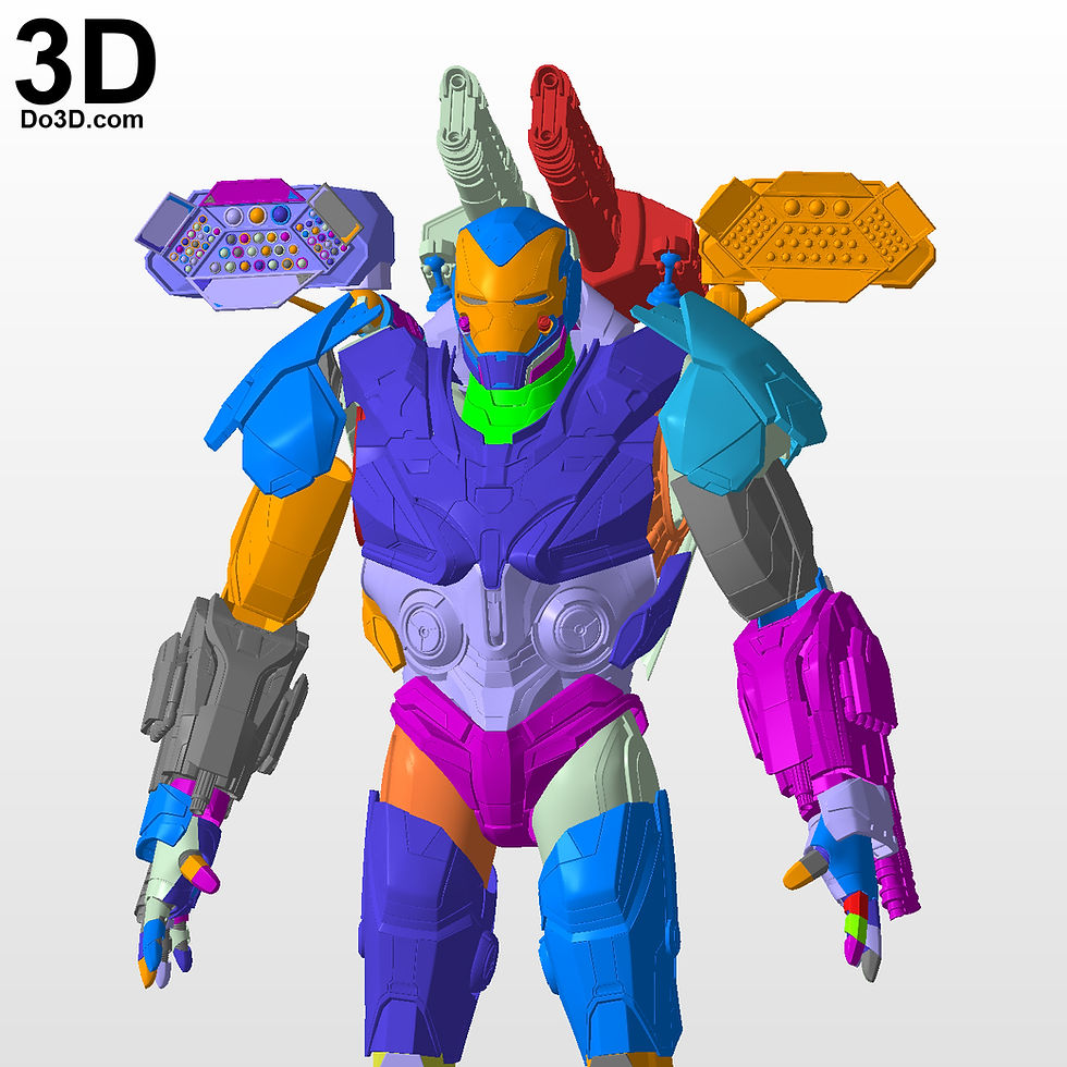Thumbnail: 3D Print Model: Avengers Endgame' Iron Patriot Armor Suit File Format STL #6147