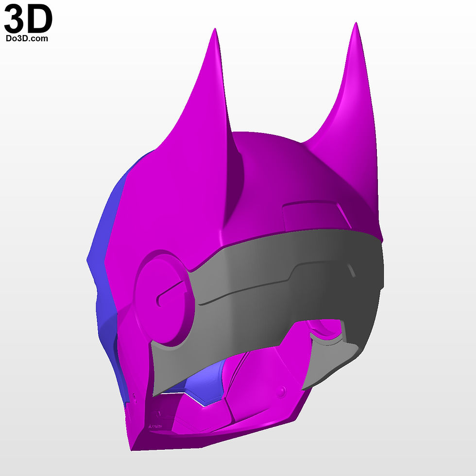 Thumbnail: Ironbat Helmet Iron Man and Batman What If Iron Bat 3D Printable Model STL #IB19
