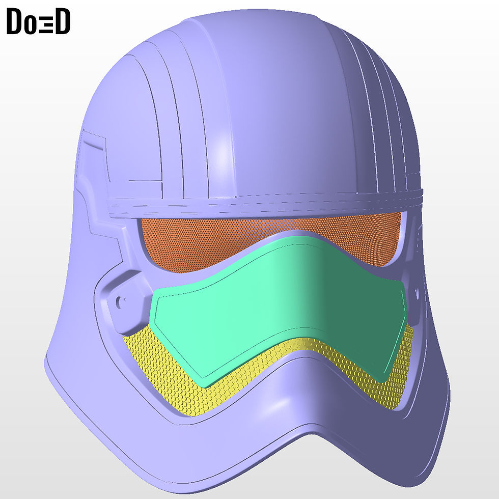 Thumbnail: Captain Phasma Chrometrooper Helmet Star Wars | 3D Printable Model STL File #604