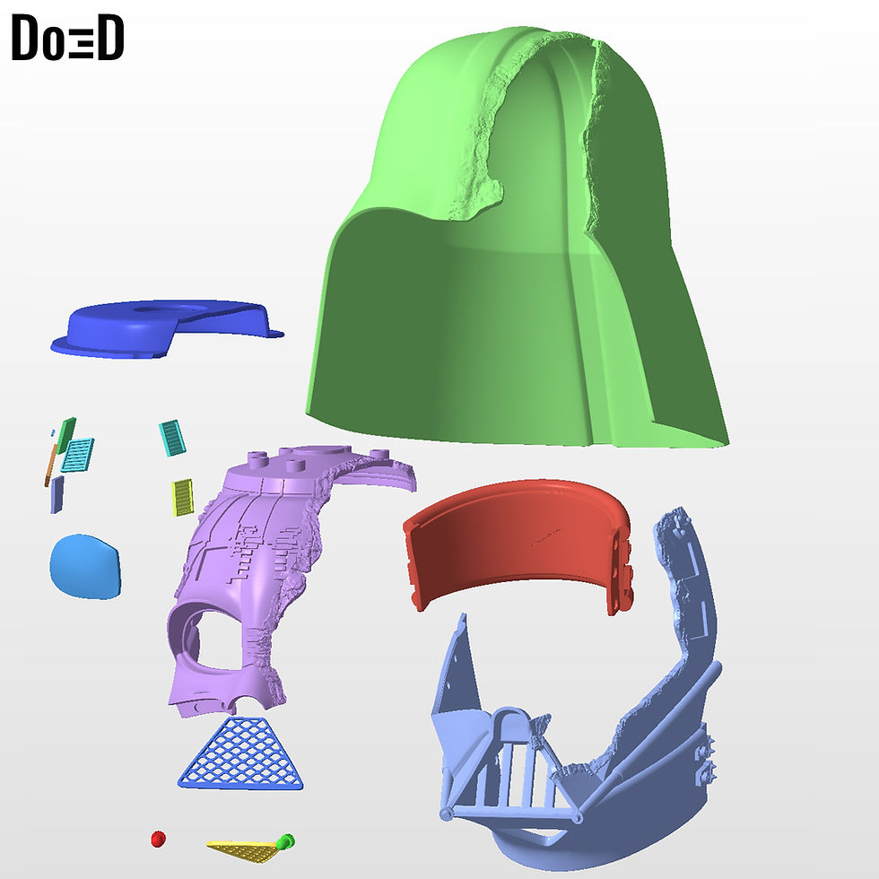 Thumbnail: Battle Damaged Darth Vader Helmet Obi-wan Kenobi | 3D Printable Model STL #D758