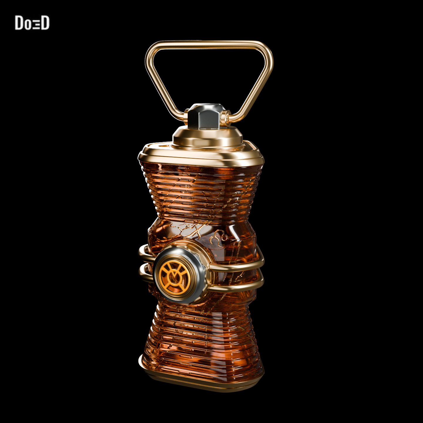 Power Battery D2 Dark Orange Lantern Avarice 3D Printable Model STL