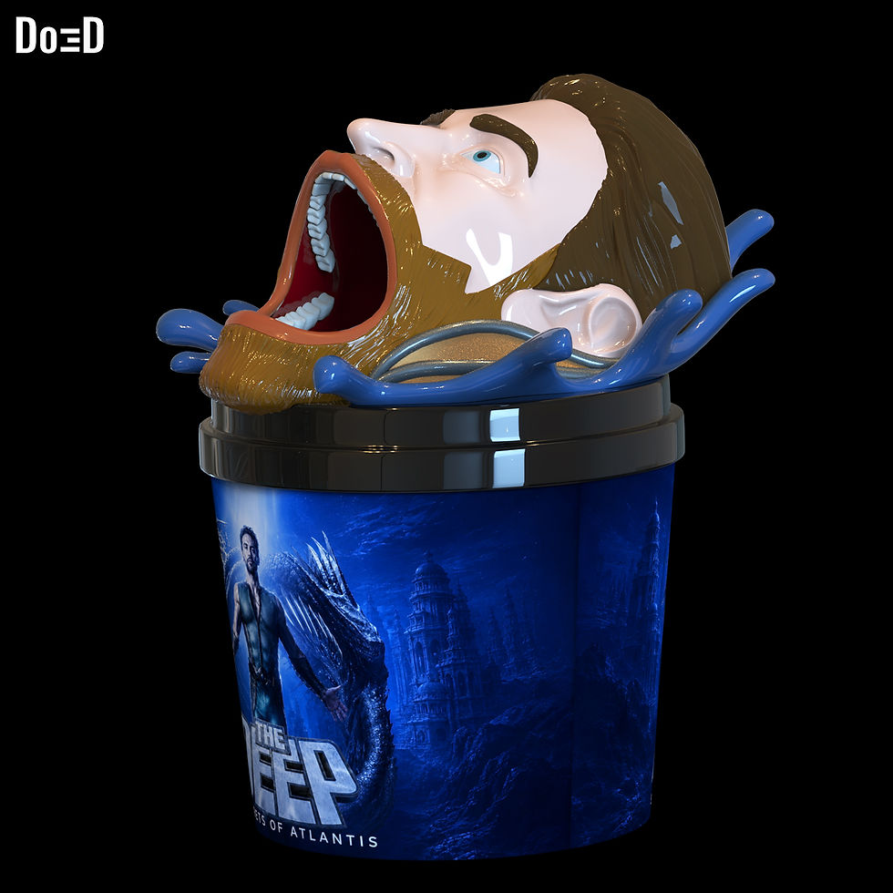 Thumbnail: Deep Popcorn Bucket Container The Boys | 3D Printable Model STL Print File #DB15