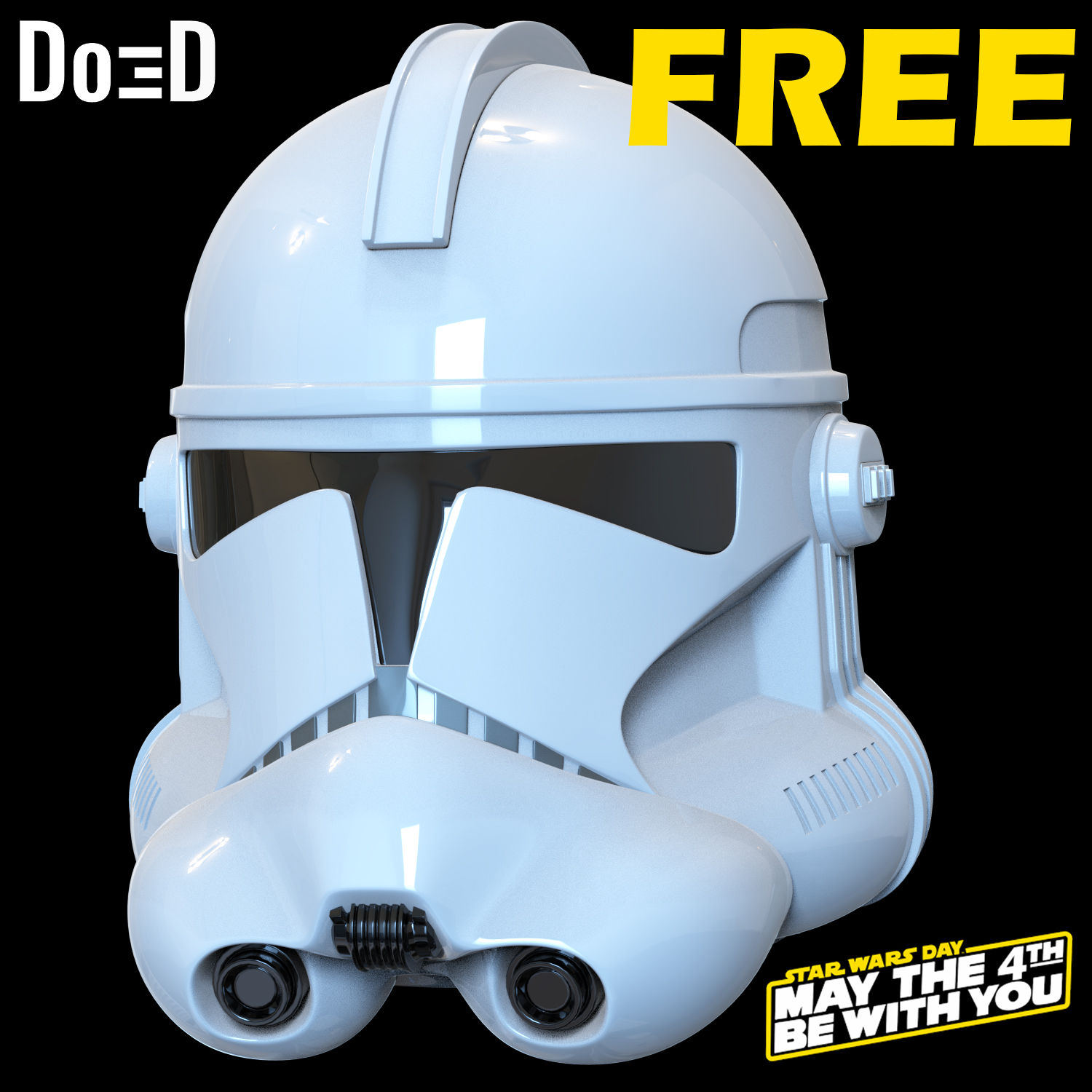 Clone Trooper Phase 2 Star Wars Helmet | 3D Printable Model STL File #F15