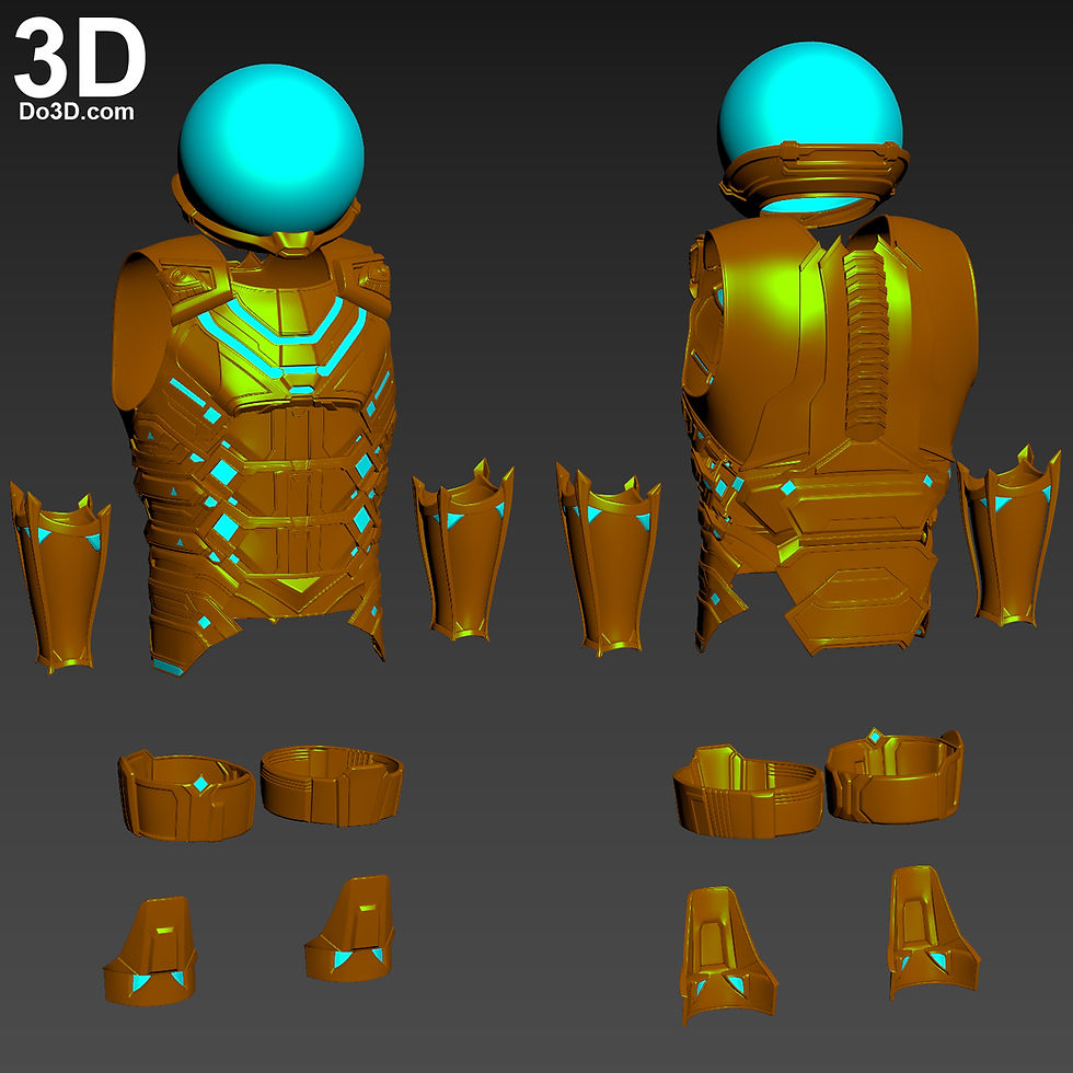 Thumbnail: Mysterio Helmet + Armor Spider-man Far From Home | 3D Model Project #5977