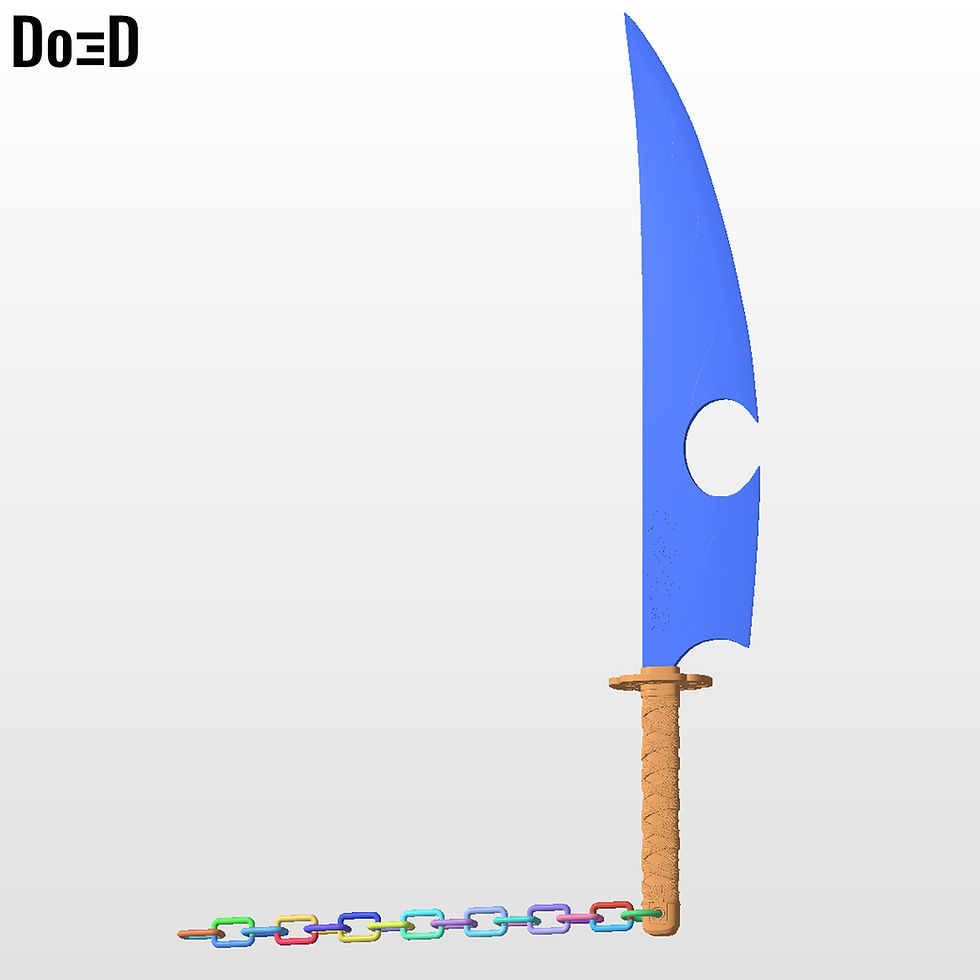 Thumbnail: Tengen Uzui Nichirin Swords Demon Slayer Weapon | 3D Printable Model #TUDS1