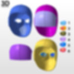 Thumbnail: Mister Knight Variant Face Shell with Swappable Eyes 3D Printable Model #MS91