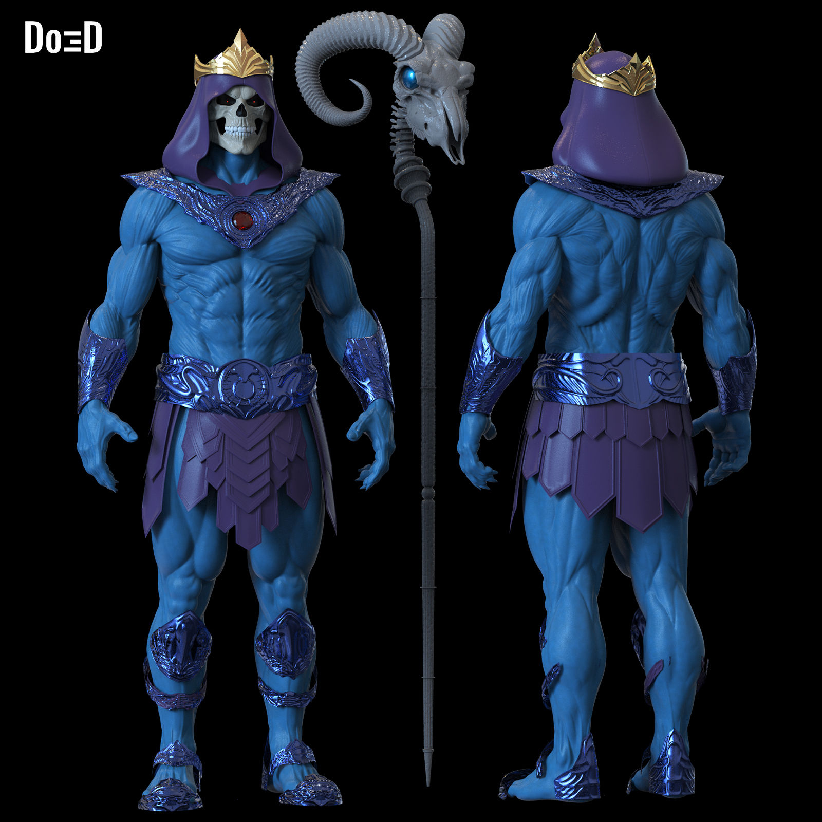 Skeletor Full Set Masters of the Universe 3D Printable Model STL File #SF6341