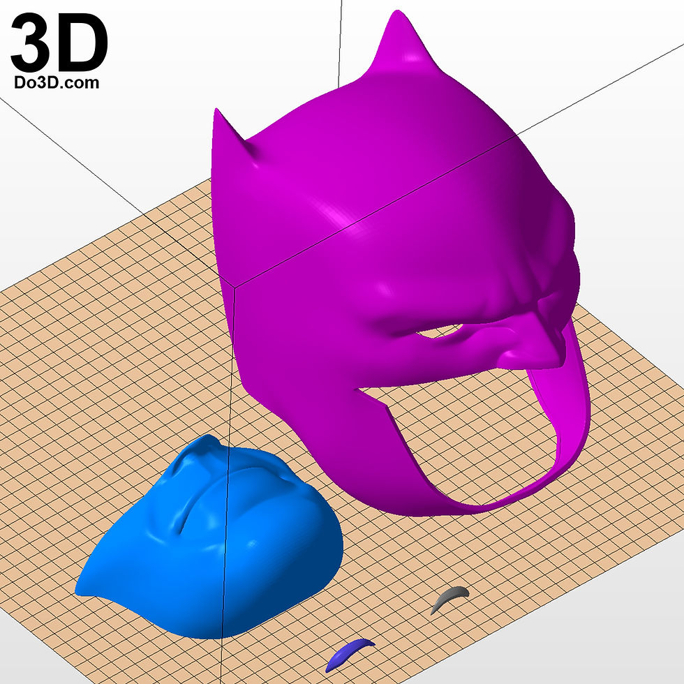 Thumbnail: Batman Dark Knight Returns Cowl Helmet Toy Version | 3D Model Project #2730