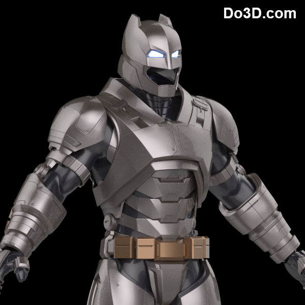 Armored Batsuit Batman v Superman BVS DOJ Helmet + Armor, 3D Printable Model #44